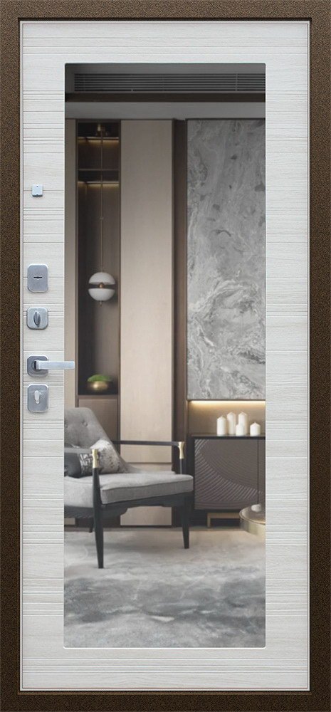 Товар Дверь Спартак с зеркалом Акация Светлая Поперечная DIS001228